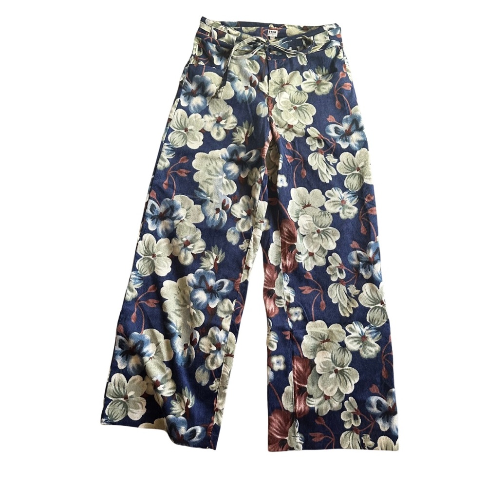 UNIQ floral corduroy wide leg pants Small NWT